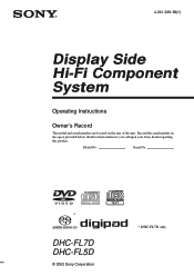Sony DHC-FL7D Operating Instructions
