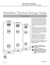 Rheem Marathon Thermal Use and Care Manual