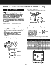 Viking RVGR3302 LP/Propane Conversion Kit - RLPKR2 - Installation / Use and Care Instructions