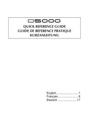 Yamaha D5000 D5000 Quick Reference Guide