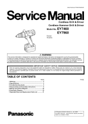 Panasonic EY7960LN2S Service Manual