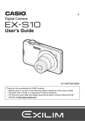 Casio EX-S10SR User Guide