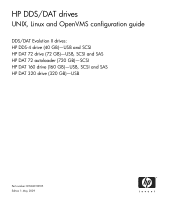 HP Q1523B HP DDS/DAT drives UNIX, Linux and OpenVMS configuration guide (DW049-90915, November 2009)