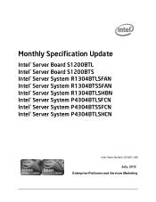 Intel R1304BT Specification update
