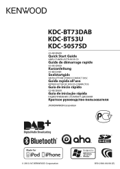Kenwood KDC-5057SD Quick Start Guide