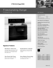 Frigidaire FFEF4017LB Product Specifications Sheet (English)