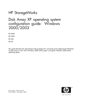HP XP1024 HP StorageWorks Disk Array XP operating system configuration guide: Windows 2000/2003 (A5951-96193, November, 2005)