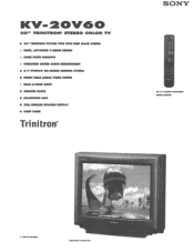 Sony KV-20V60 Specifications