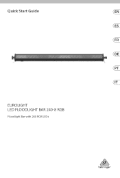 Behringer LED FLOODLIGHT BAR 240-8 RGB Quick Start Guide