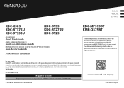 Kenwood KDC-X303 Quick Start Guide