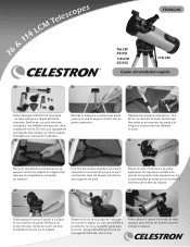 Celestron 114LCM Computerized Telescope Quick Setup Guide for 76 and 114LCM (French)