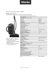 Miele Classic C1 Home Care PowerLine - SBCN0 Product sheet