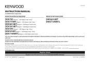 Kenwood DDX5018BT Instruction Manual