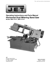 JET Tools MBS-1323EVS-H User Manual