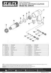 Sealey SA11 Parts Diagram