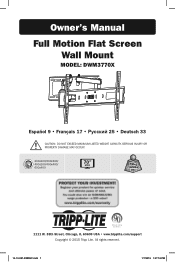 Tripp Lite DWM3770X Owners Manual for Full Motion Flat Screen Wall Mount Multi-language