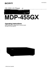 Sony MDP-455GX Users Guide