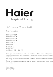 Haier HSBS582AW User Manual