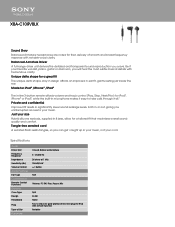 Sony XBA-C10iP Marketing Specifications (Black model)