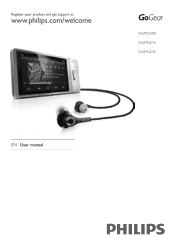 Philips SA2MUS08S User manual