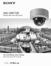 Sony SNCVM772R Brochure SNC-VM772R 4K Surveillance Brochure