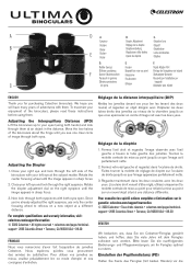 Celestron Ultima 10x50 Porro Binocular Ultima Binoculars Quick Setup Guide