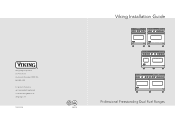 Viking VDSC5484GQSS Installation Instructions