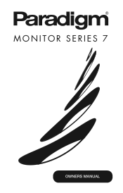 Paradigm Mini Monitor v7 Manual