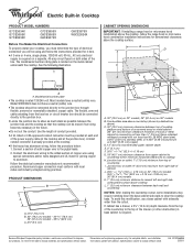 Whirlpool G9CE3074XB Dimension Guide