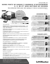LiftMaster 8550WLB 8550WLB Product Guide - French
