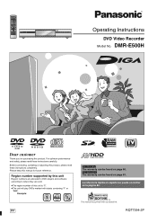 Panasonic DMRE500HPP DMRE500 User Guide