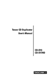 TASCAM CD-D17HD Owners Manual