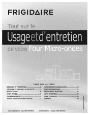 Frigidaire FGBM185KB Complete Owner's Guide (Français)