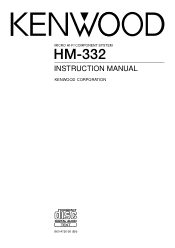 Kenwood HM-332 User Manual