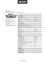 Miele DAS 2920 Product sheet