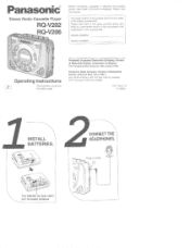 Panasonic RQV206 RQV202 User Guide