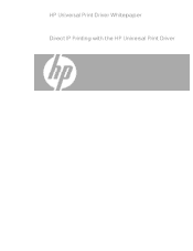 HP 4600 HP Universal Print Driver - Direct IP Printing