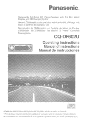 Panasonic CQDF602U CQDF602U User Guide