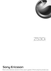 Sony Ericsson Z530i User Guide