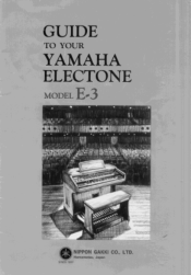 Yamaha E-3 Owner's Manual