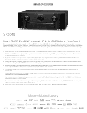 Marantz SR6015 Product information Sheet