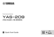 Yamaha YAS-209 YAS-209 Quick Start Guide