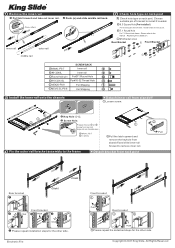 Asus RS700A-E12-RS4U 1U Height Full Extension Ball bearing Type Rail Kit Instruction