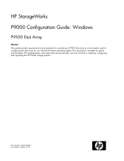 HP StorageWorks P9000 HP StorageWorks P9000 Configuration Guide: Windows (AV400-96302, September 2010)