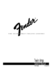 Fender 94 Fender Twin Amp Owners Manual