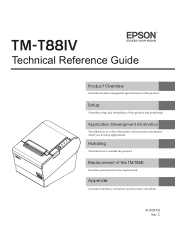 Epson TM-T88IV TM-T88IV Technical Reference Guide