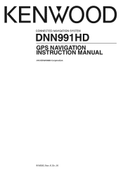 Kenwood DNN991HD User Manual