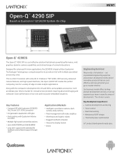 Lantronix Open-Q 4290 Series SIP Open-Qtm 4290 SIP Product Brief