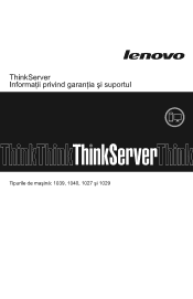 Lenovo ThinkServer TD230 (Romanian) Warranty and Support Information