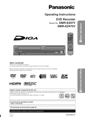 Panasonic DMR-EZ47 Operating Instructions
